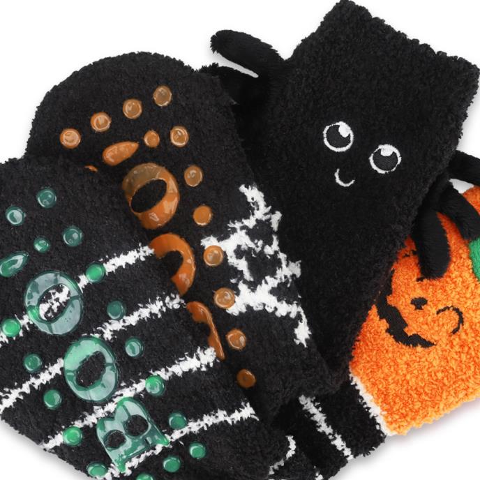 totes toasties® Childrens Twin Pack Super Soft Cosy Slipper Sox Halloween Extra Image 3
